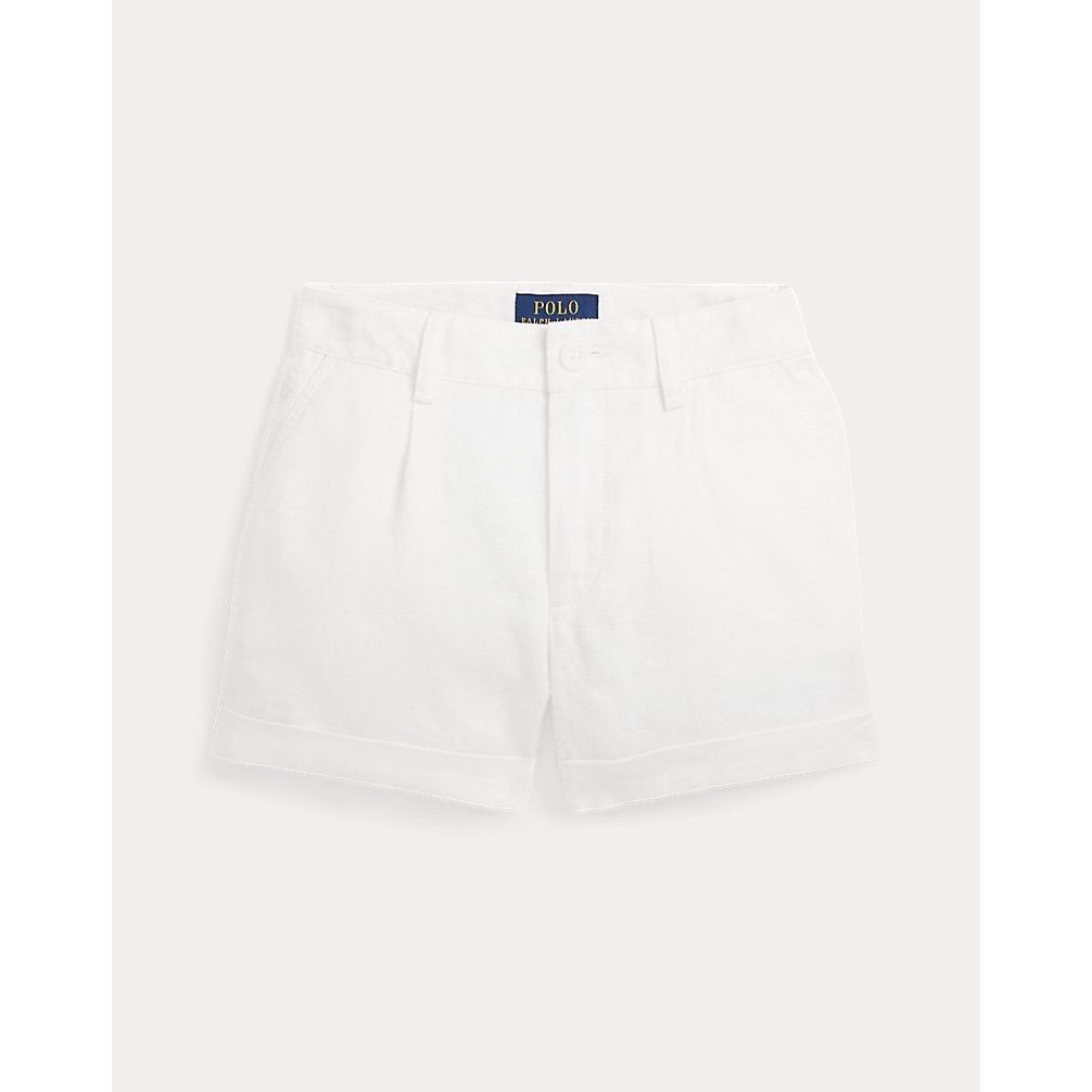 POLO RALPH LAUREN PLEATED LINEN SHORT