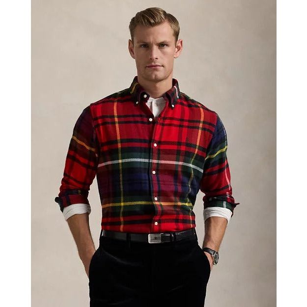 RALPH LAUREN Classic Fit Plaid Flannel Shirt