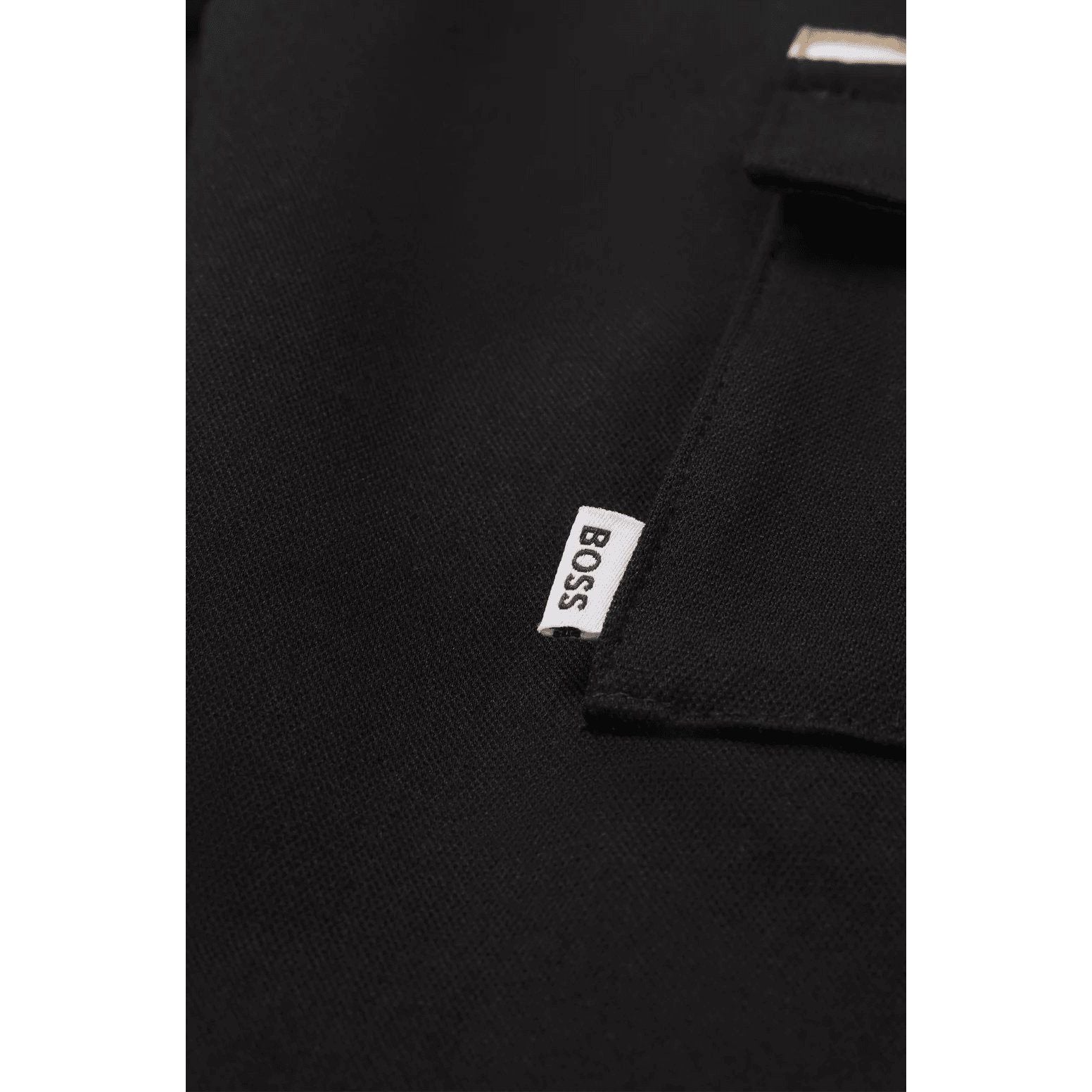 BOSS KIDS' CARGO TROUSERS IN STRETCH PIQUÉ WITH LOGO LABEL