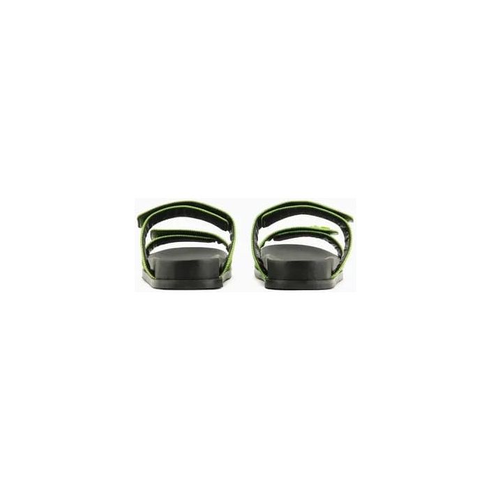 EMPORIO ARMANI DOUBLE-BAND GROSGRAIN SANDALS WITH EA LOGO - Yooto