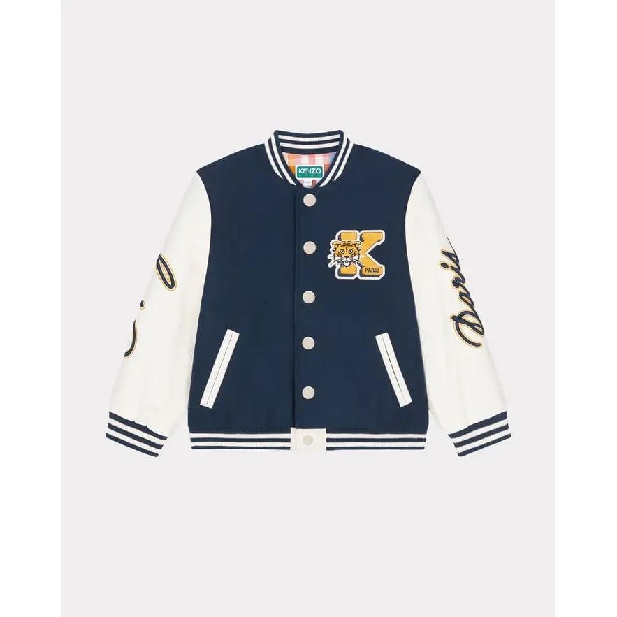 KENZO KIDS 'CAMPUS' EMBROIDERED BOMBER JACKET - Yooto