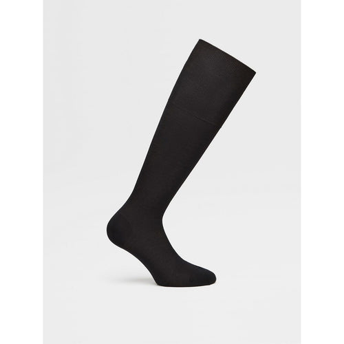 Load image into Gallery viewer, ZEGNA NAVY BLUE COTTON SOCKS
