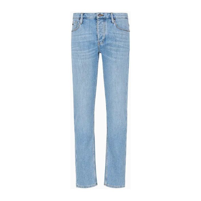 EMPORIO ARMANI J75 SLIM-FIT, WORN-LOOK DENIM JEANS - Yooto