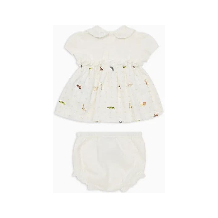 EMPORIO ARMANI KIDS SAVANNAH-PRINT JERSEY DRESS AND BOY SHORTS SET - Yooto