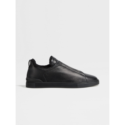 Load image into Gallery viewer, ZEGNA BLACK DEERSKIN TRIPLE STITCH™ SNEAKERS
