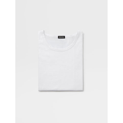 Load image into Gallery viewer, ZEGNA White Filoscozia Cotton Tank
