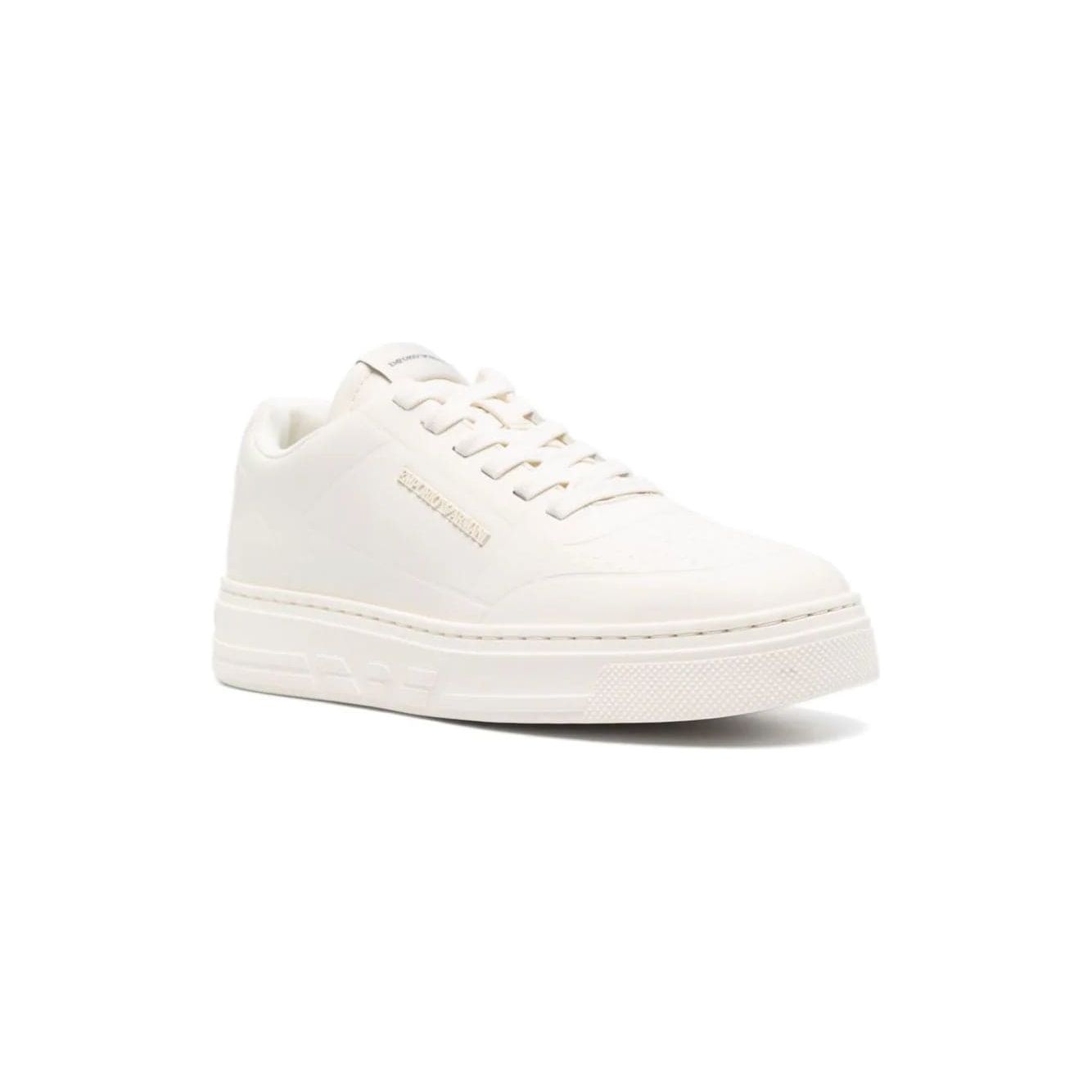 EMPORIO ARMANI thermoformed-detail leather sneakers