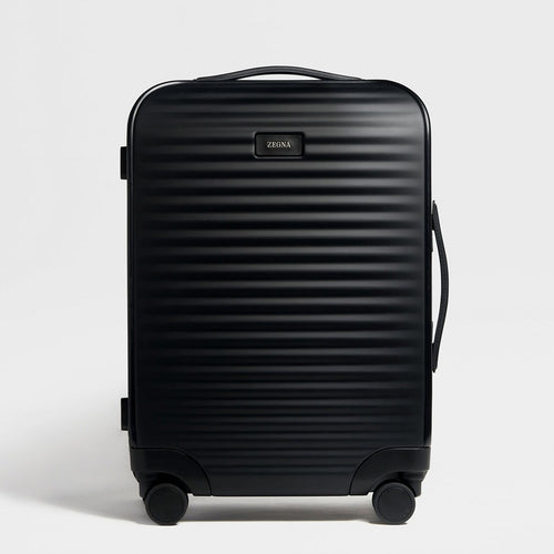 Load image into Gallery viewer, ZEGNA BLACK POLYCARBONATE TROLLEY
