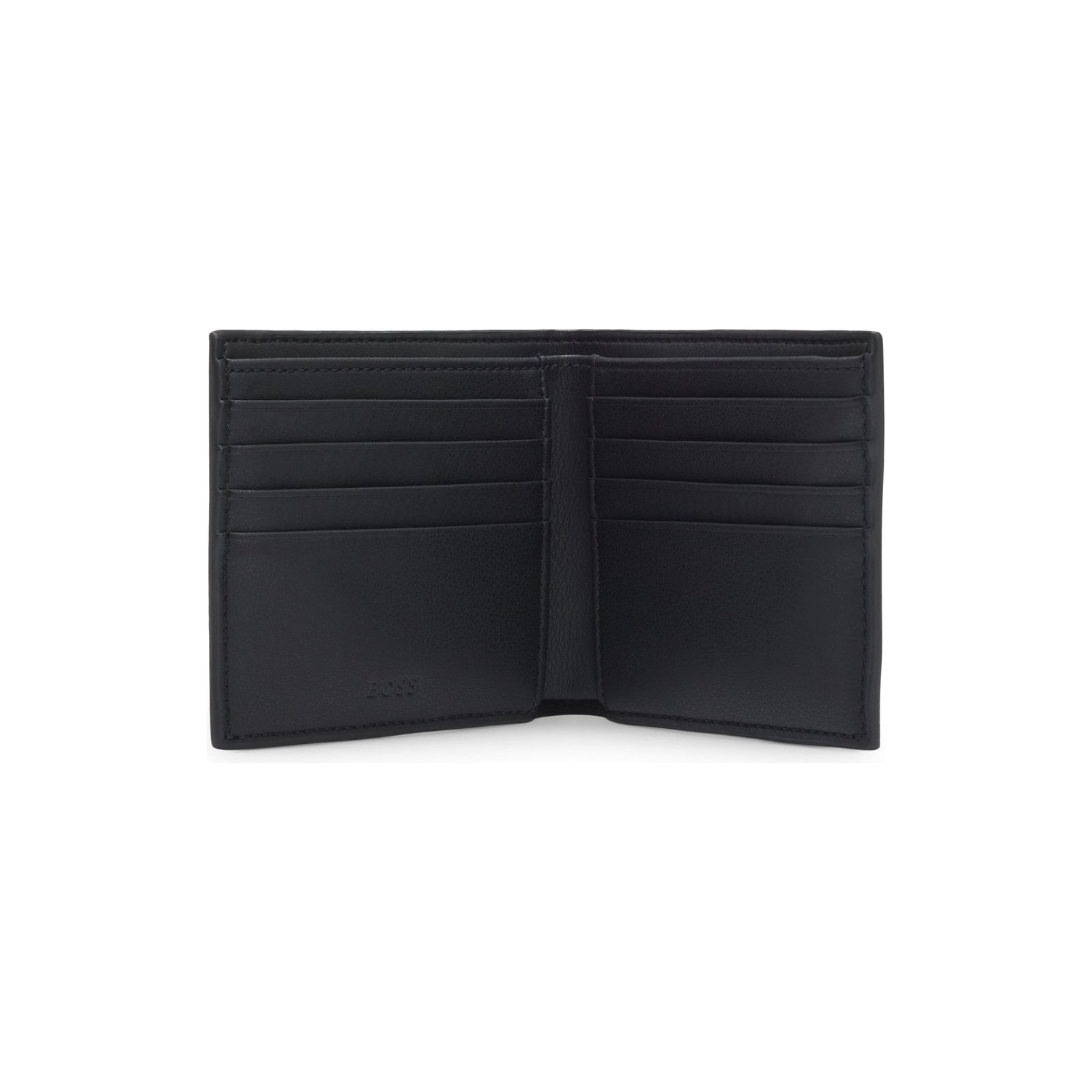 BOSS SIGNATURE-STRIPE BILLFOLD WALLET IN FAUX LEATHER