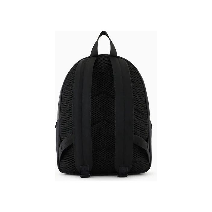 EMPORIO ARMANI KIDS NYLON BACKPACK WITH ALL-OVER, JACQUARD LOGO LETTERING