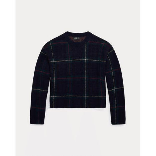 Load image into Gallery viewer, RALPH LAUREN Plaid Alpaca-Blend Crewneck Jumper
