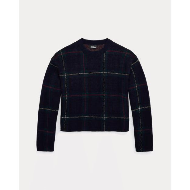 RALPH LAUREN Plaid Alpaca-Blend Crewneck Jumper