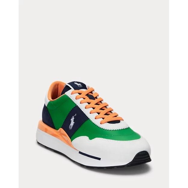 POLO RALPH LAUREN TRAIN 89 SUEDE-PANELLED TRAINER - Yooto