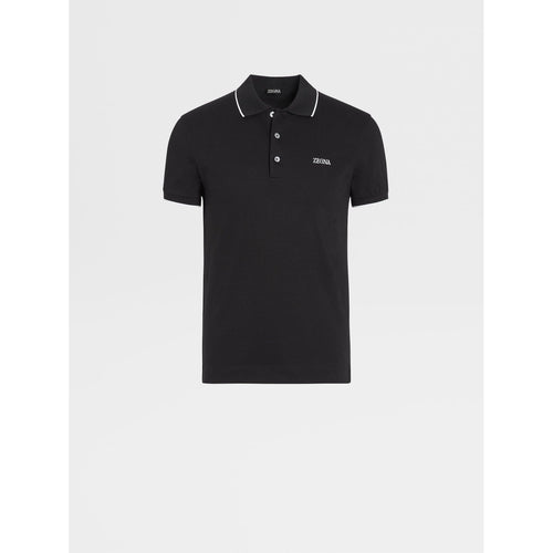 Load image into Gallery viewer, ZEGNA Grey Mélange Stretch Cotton Short-sleeve Polo
