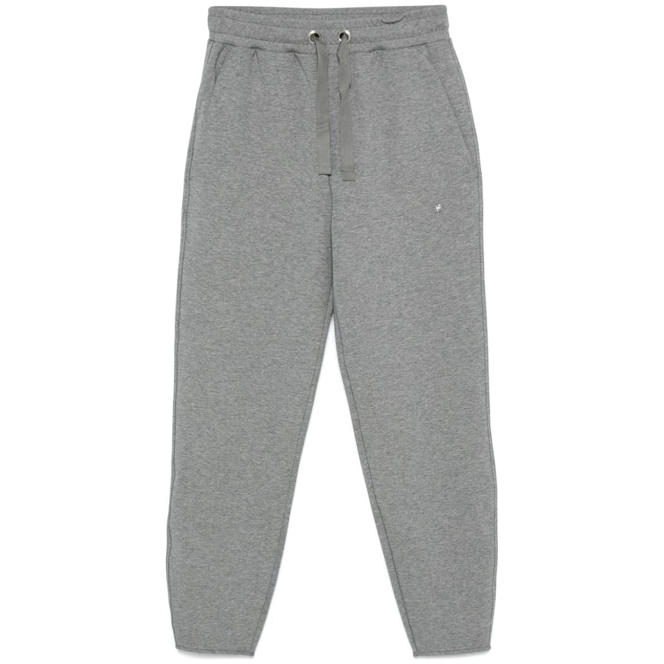 BOSS CUFFED TRACKSUIT BOTTOMS IN MELANGE COTTON