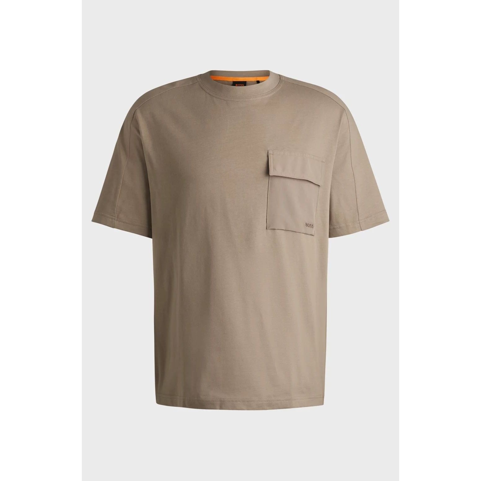 BOSS COTTON-JERSEY T-SHIRT WITH BRANDED CARGO POCKET