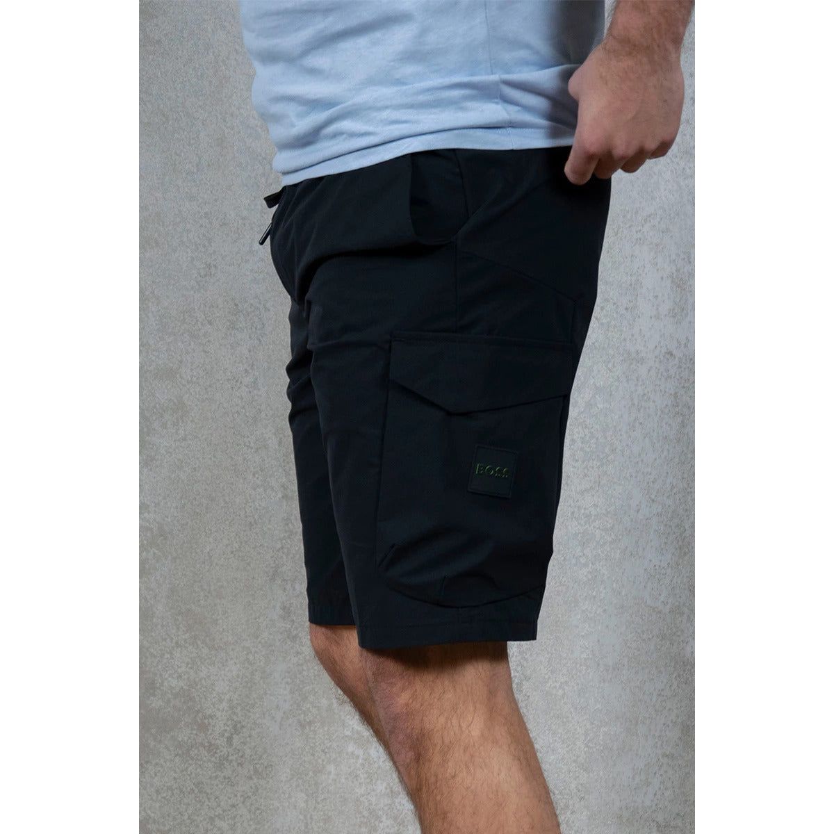BOSS TAPERED-FIT SHORTS IN EASY-IRON QUICK-DRY POPLIN - Yooto