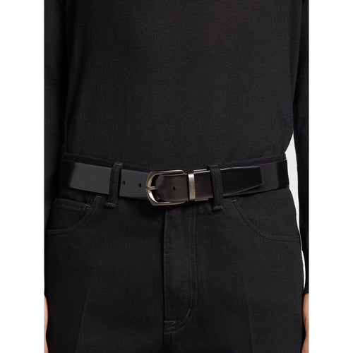 Load image into Gallery viewer, ZEGNA BLACK REVERSIBLE LEATHER BELT
