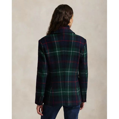 Load image into Gallery viewer, RALPH LAUREN Plaid Tweed Double-Breasted Jacket
