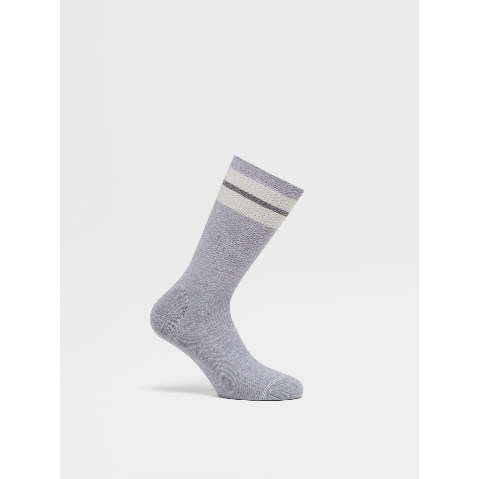 ZEGNA GREY COTTON BLEND SOCKS