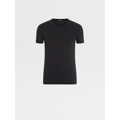 Load image into Gallery viewer, ZEGNA BLACK STRETCH COTTON T-SHIRT
