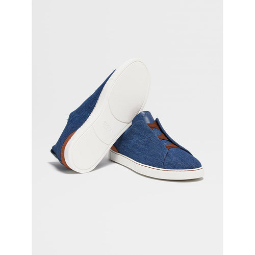 Load image into Gallery viewer, ZEGNA BLUE DENIM TRIPLE STITCH™ SNEAKERS
