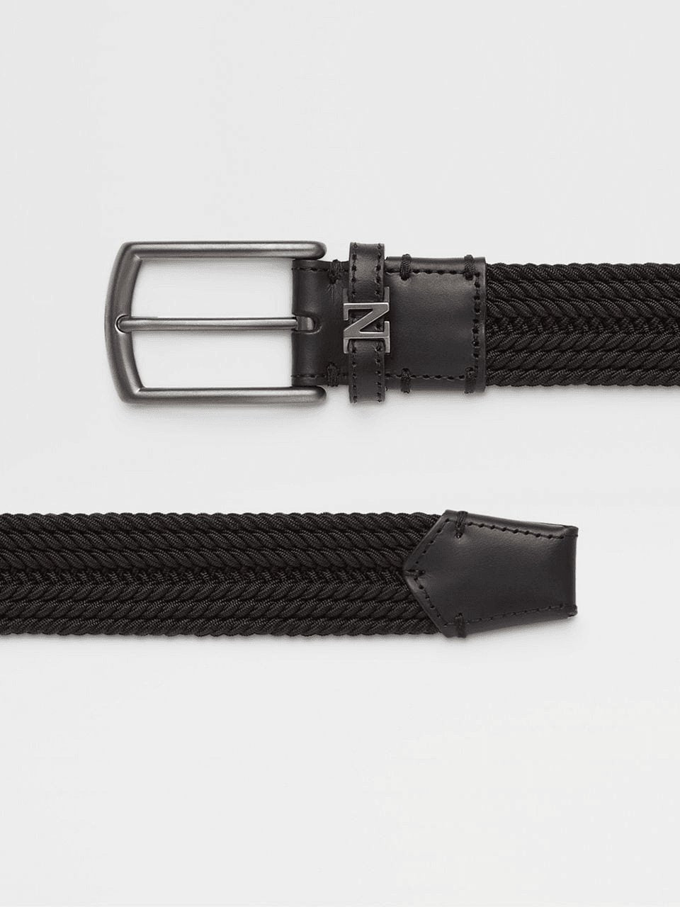 ZEGNA BLACK RAYON BELT