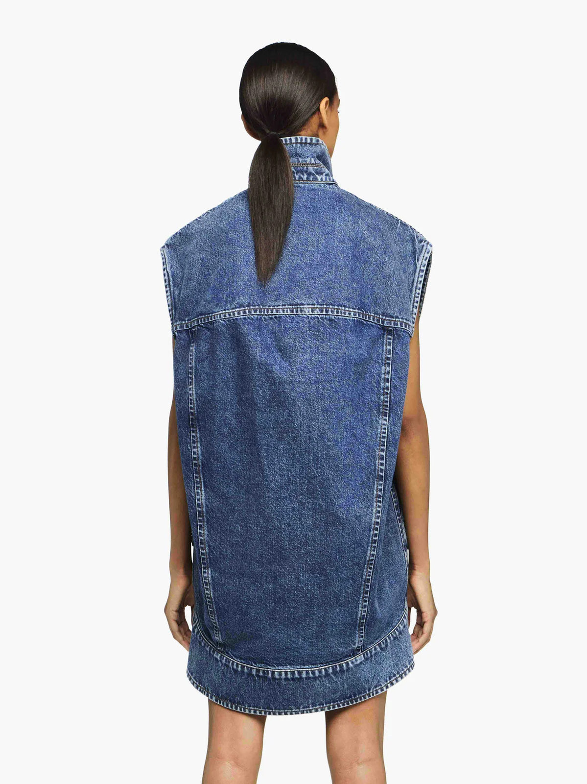 JW Anderson OVERSIZED SLEEVELESS HIGH NECK JACKET