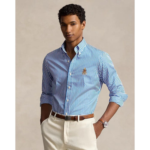 Load image into Gallery viewer, POLO RALPH LAUREN CLASSIC FIT CREST STRIPED POPLIN SHIRT
