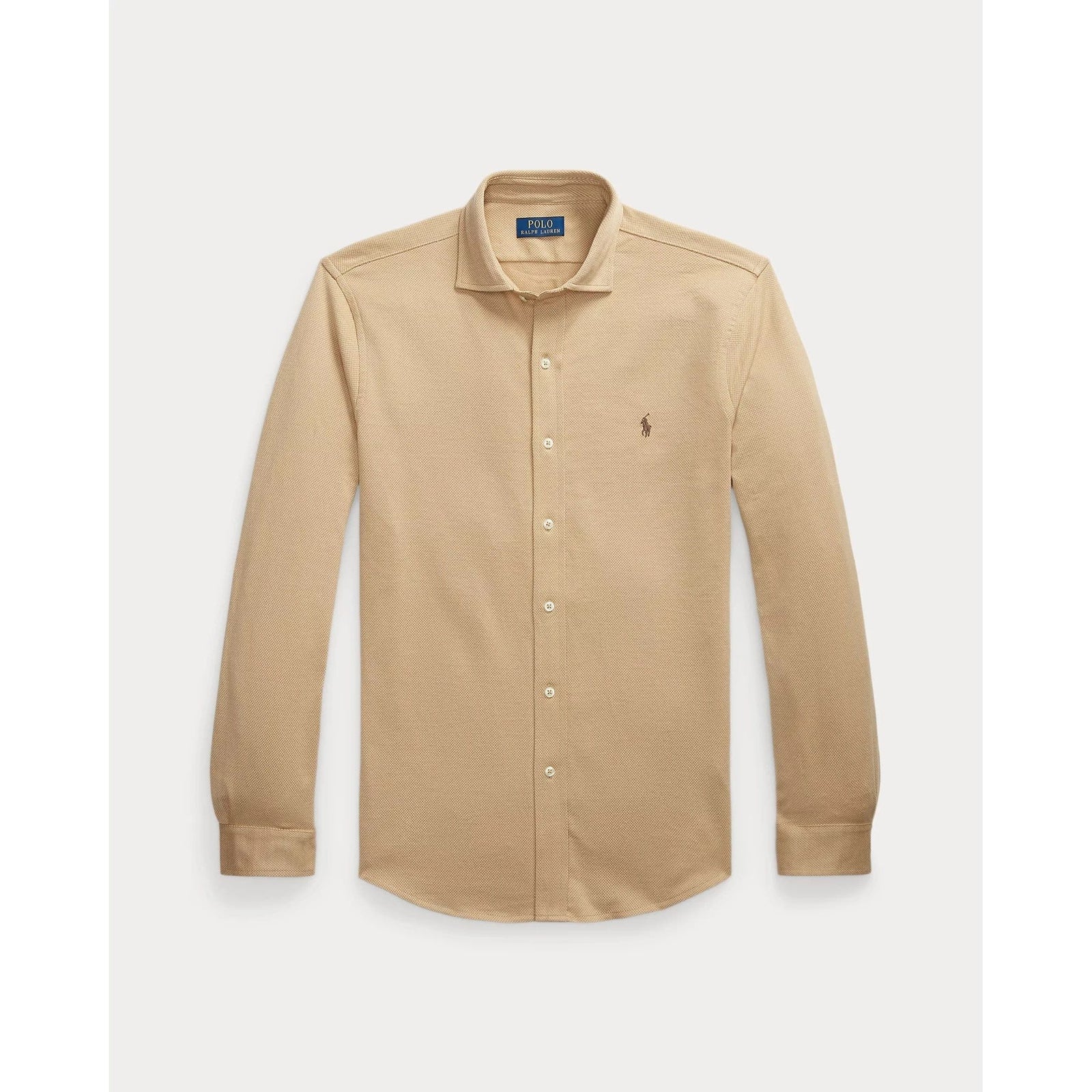 POLO RALPH LAUREN HERRINGBONE JACQUARD-KNIT SHIRT