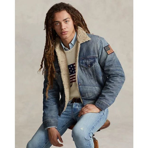 Load image into Gallery viewer, RALPH LAUREN Fleece-Lined Denim Trucker Jacket
