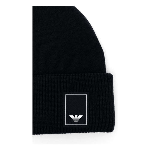 Load image into Gallery viewer, EMPORIO ARMANI logo-patch beanie hat
