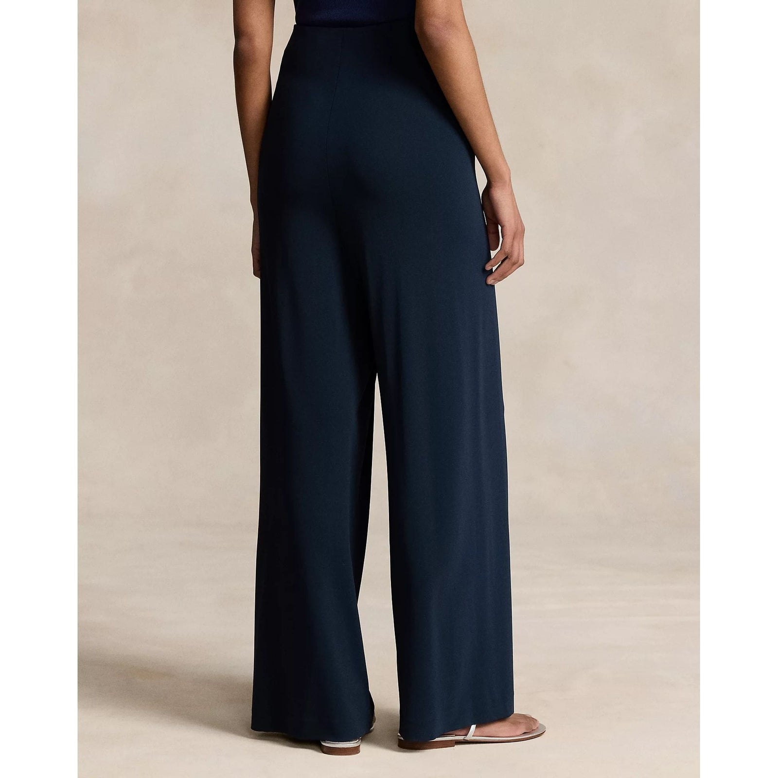 POLO RALPH LAUREN JERSEY WIDE-LEG WRAP TROUSER