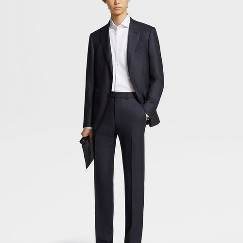 Load image into Gallery viewer, ZEGNA WHITE TROFEO™ 600 COTTON AND SILK LONG-SLEEVE TAILORING SHIRT
