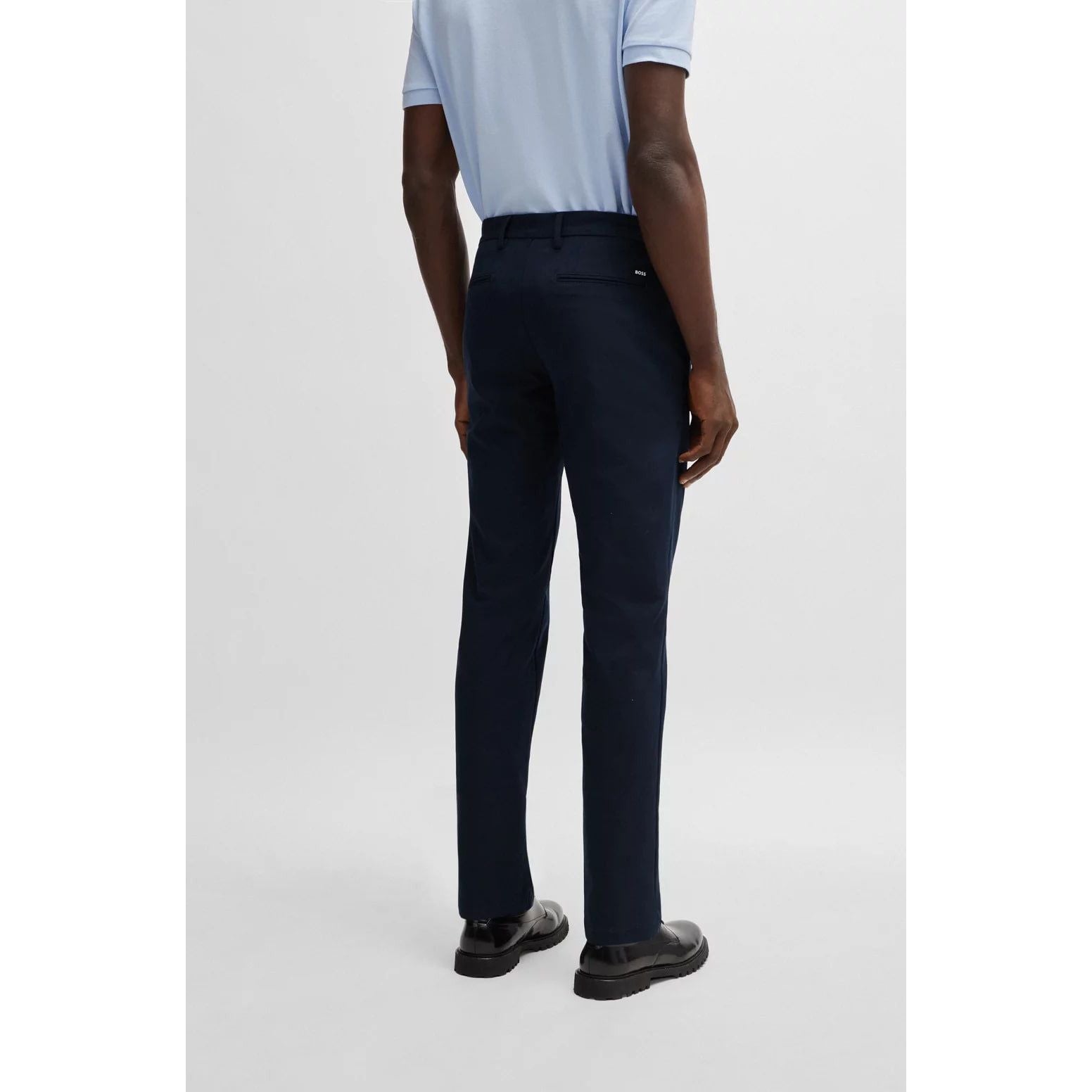 BOSS SLIM-FIT TROUSERS IN COTTON