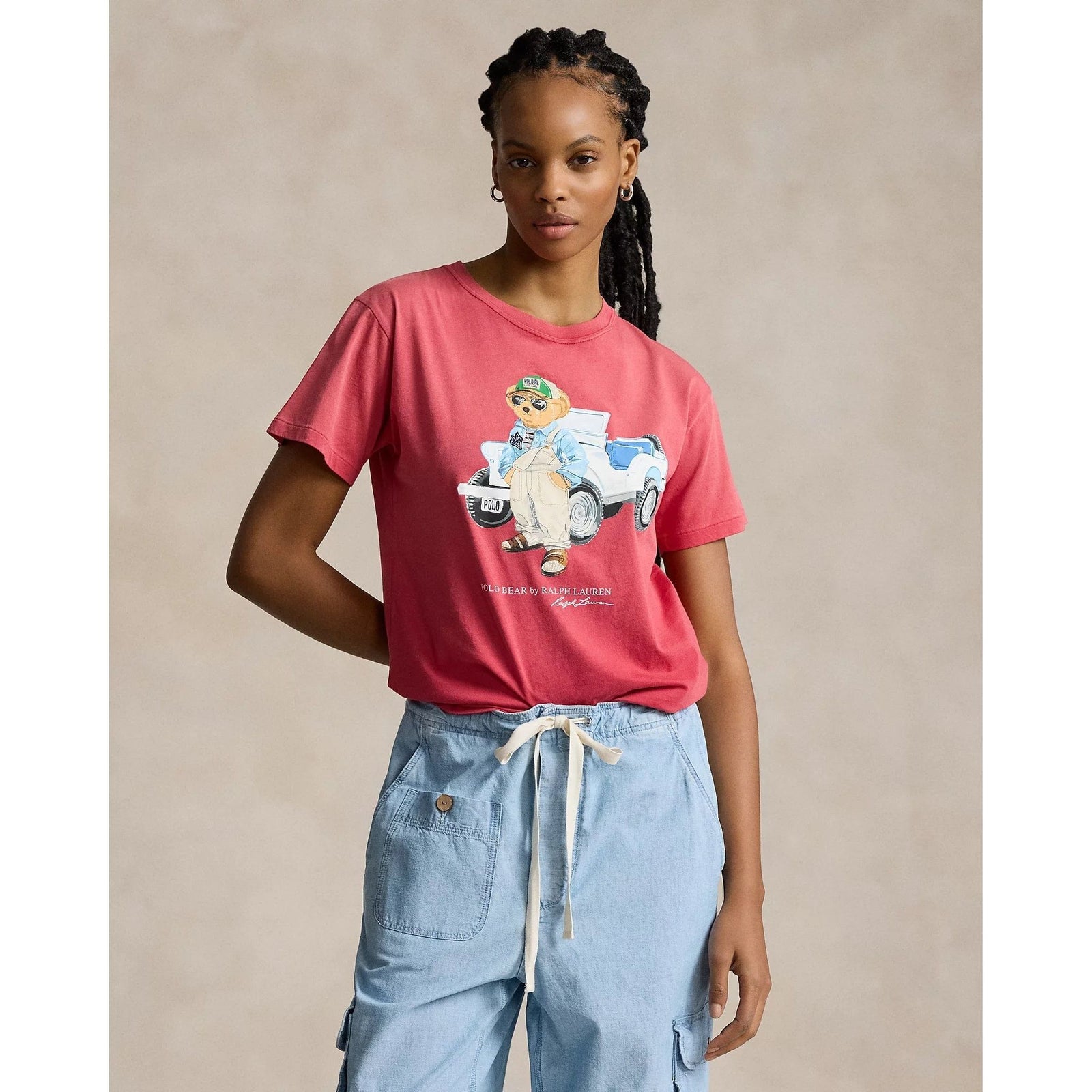 POLO RALPH LAUREN POLO BEAR COTTON JERSEY T-SHIRT