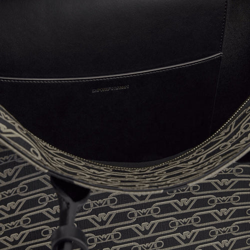 Load image into Gallery viewer, EMPORIO ARMANI Medium shopper bag with all-over monogram print
