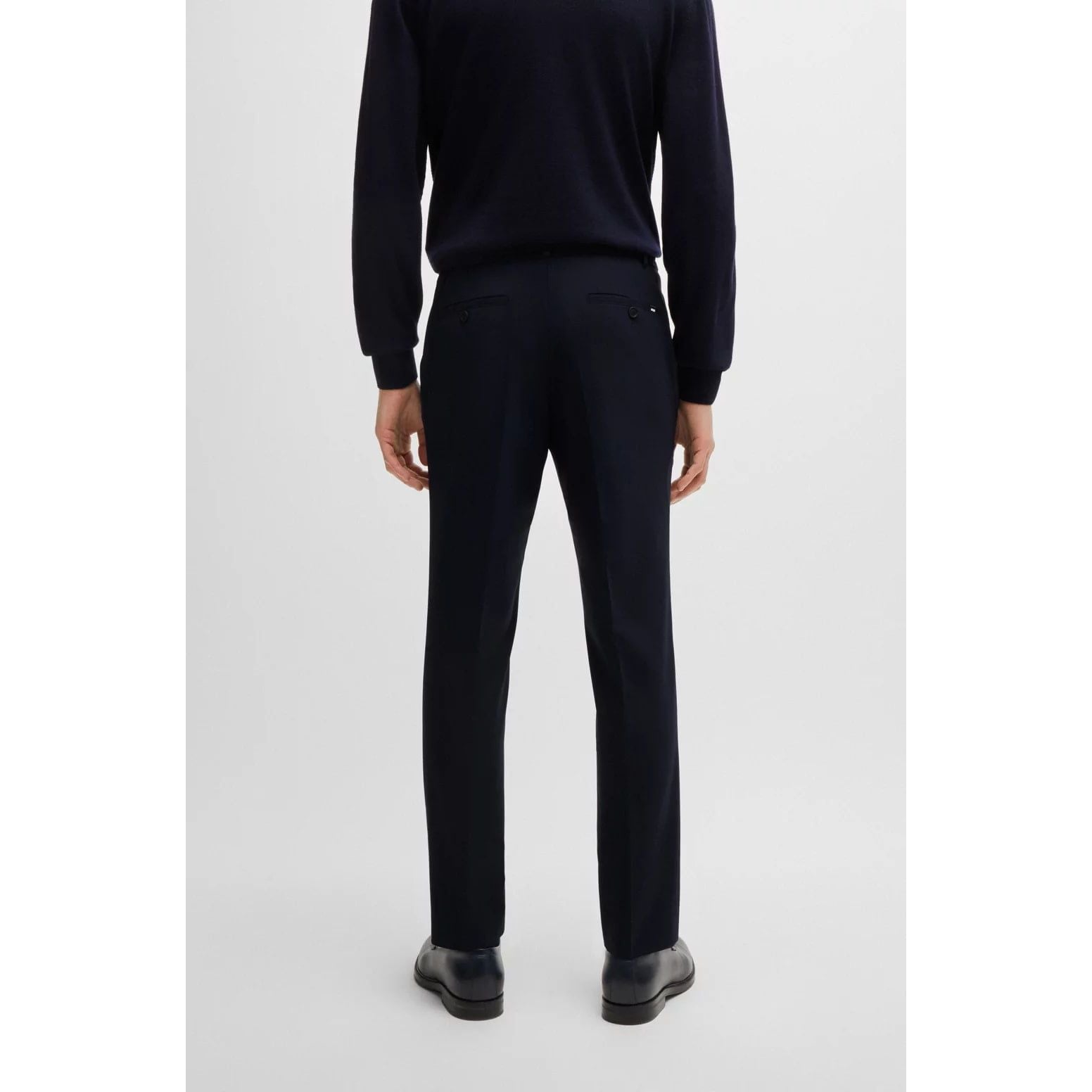 BOSS MODERN-FIT TROUSERS IN A PERFORMANCE-STRETCH WOOL BLEND