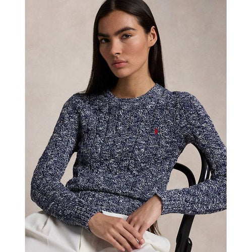 Load image into Gallery viewer, RALPH LAUREN Cable-Knit Ragg Cotton Crewneck Jumper
