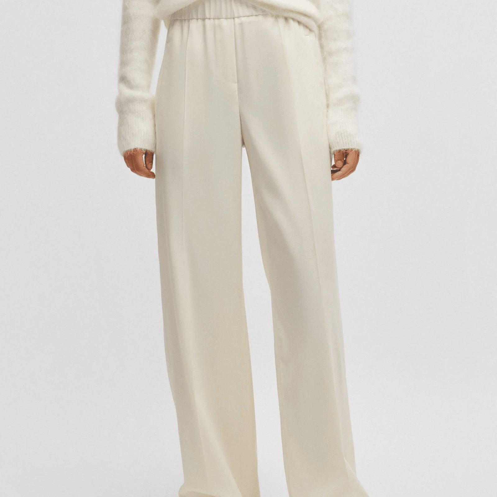 BOSS Relaxed-fit trousers in wool