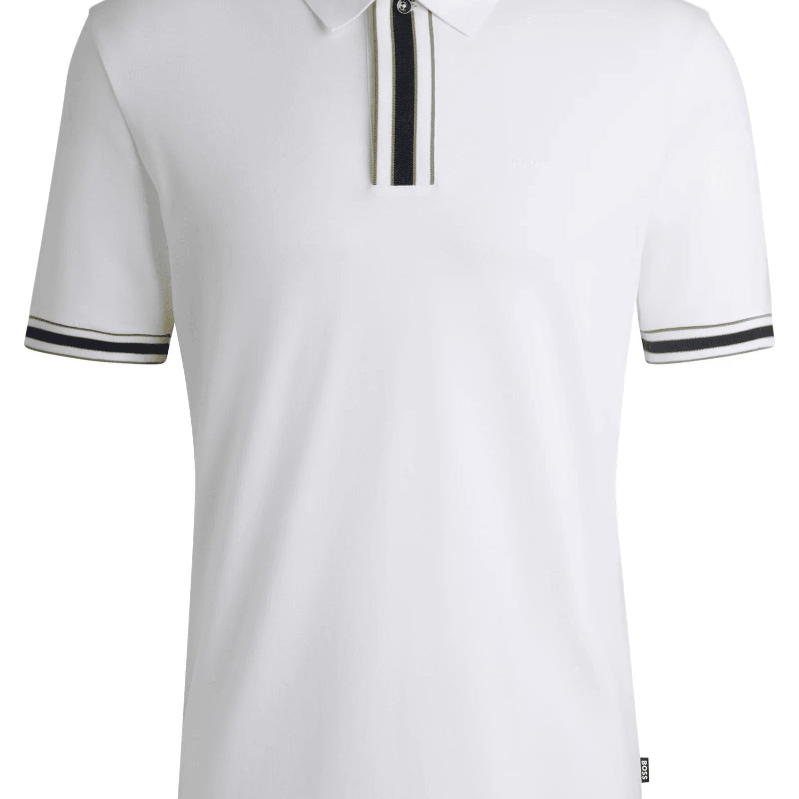 BOSS Interlock-cotton polo shirt with contrast tipping