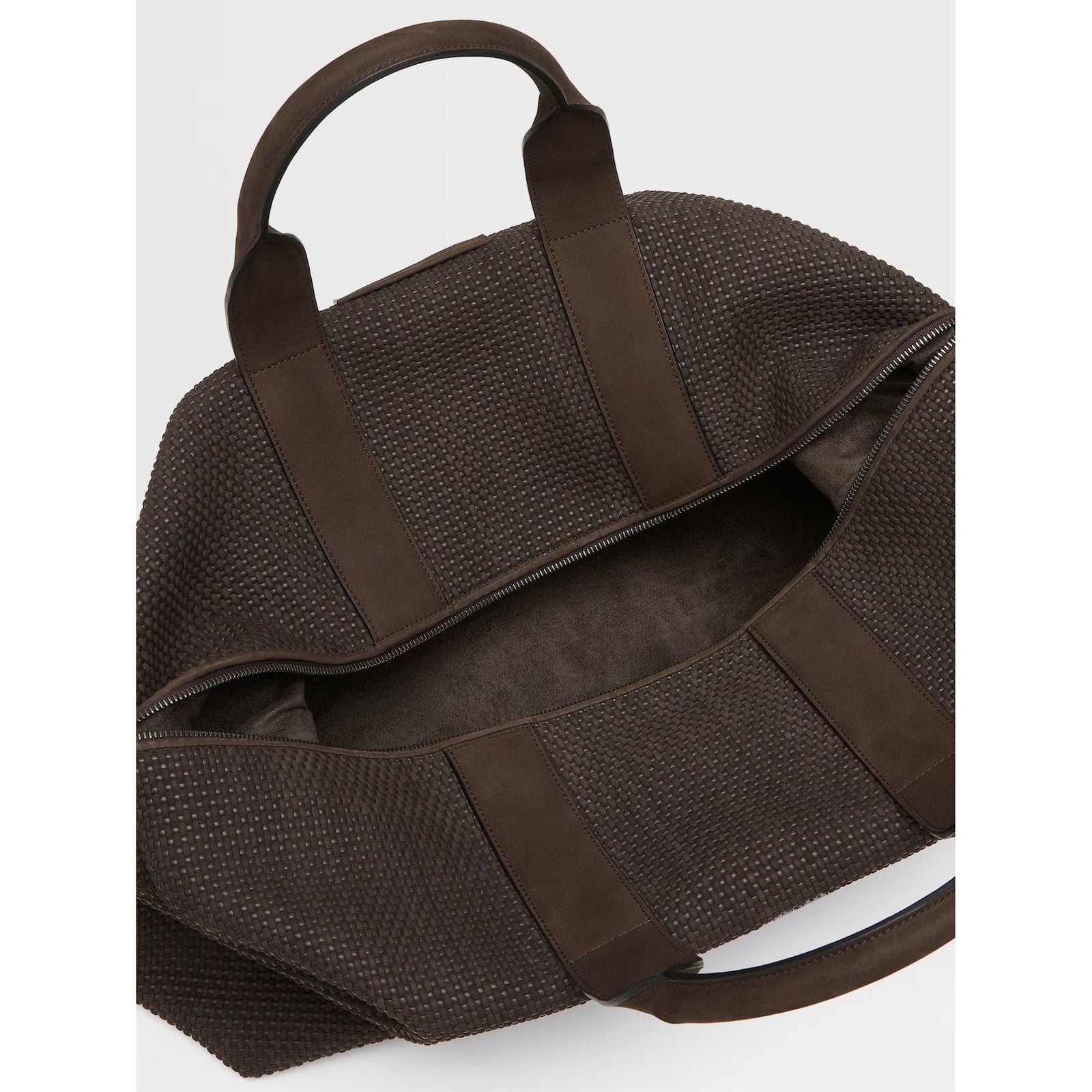 ZEGNA Dark Brown PELLETESSUTA™ Nubuck Holdall