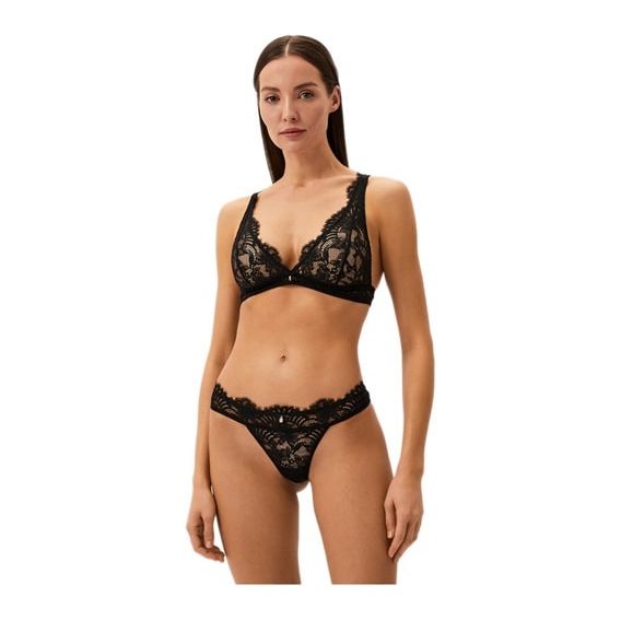 EMPORIO ARMANI BRIDAL ASV RECYCLED LACE BRA AND THONG SET