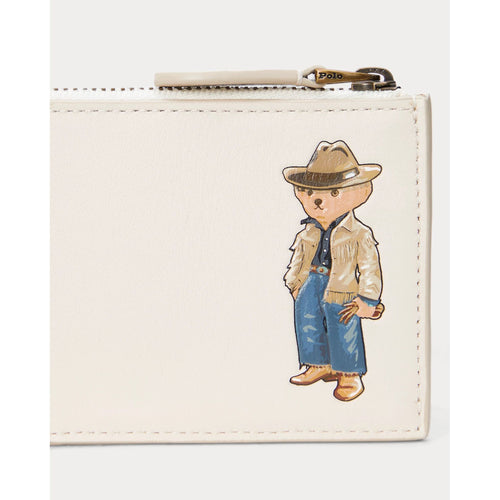 Load image into Gallery viewer, RALPH LAUREN Polo Bear Leather Zip Card Case
