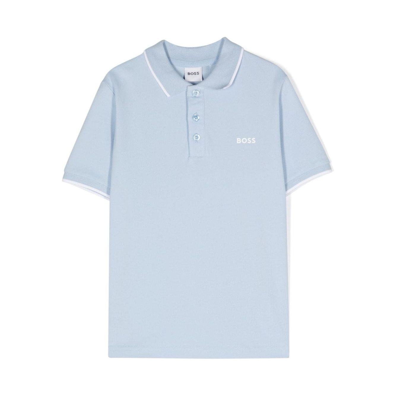 BOSS KIDS LOGO-PRINT COTTON POLO SHIRT - Yooto