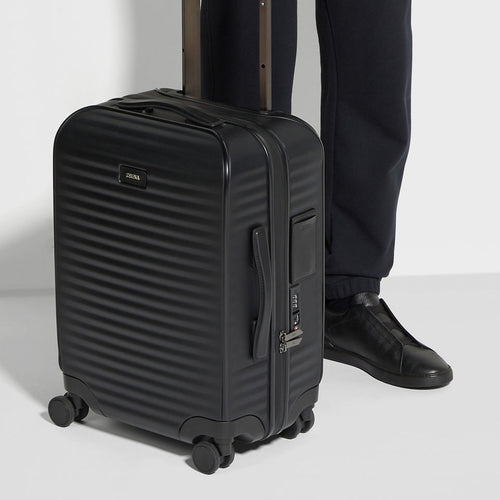 Load image into Gallery viewer, ZEGNA BLACK POLYCARBONATE TROLLEY
