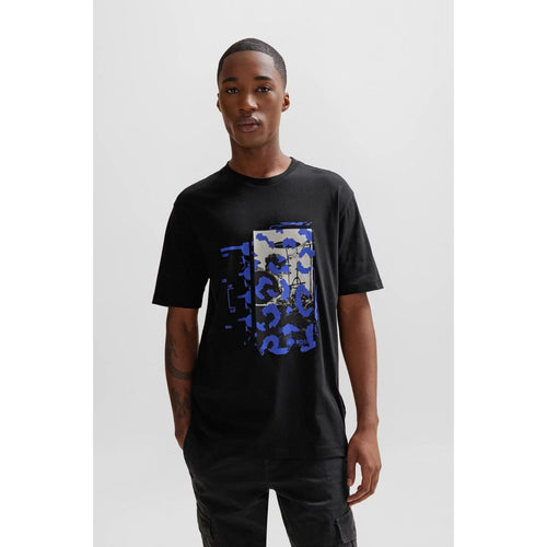 Load image into Gallery viewer, BOSS COTTON-JERSEY T-SHIRT WITH MUSIC-INSPIRED PRINT - Yooto

