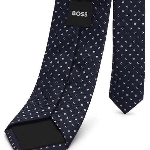 Load image into Gallery viewer, BOSS Silk-blend tie with jacquard-woven pattern
