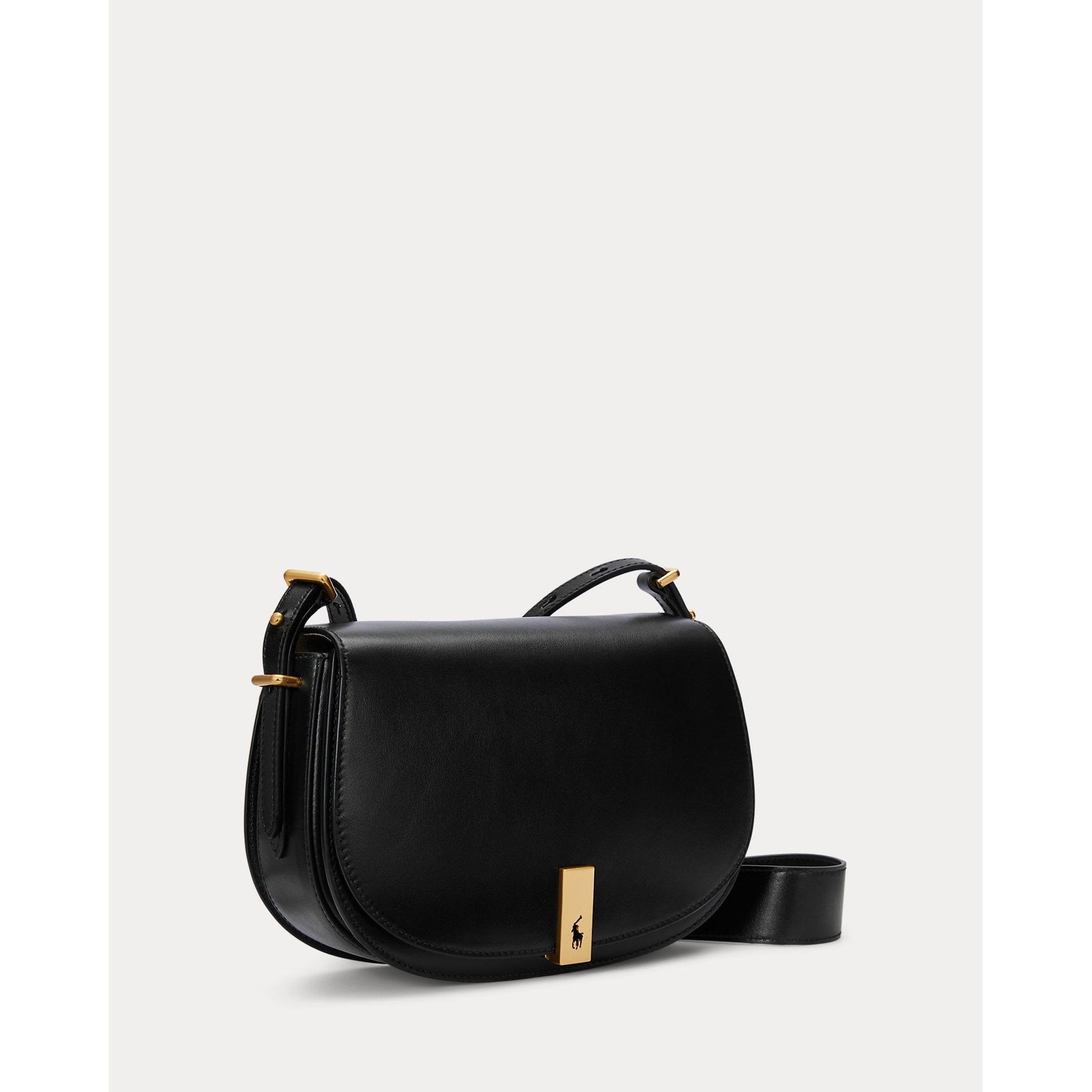 RALPH LAUREN Polo ID Leather Saddle Bag