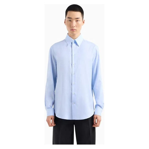 Load image into Gallery viewer, EMPORIO ARMANI HERRINGBONE MOTIF JACQUARD COTTON SHIRT - Yooto
